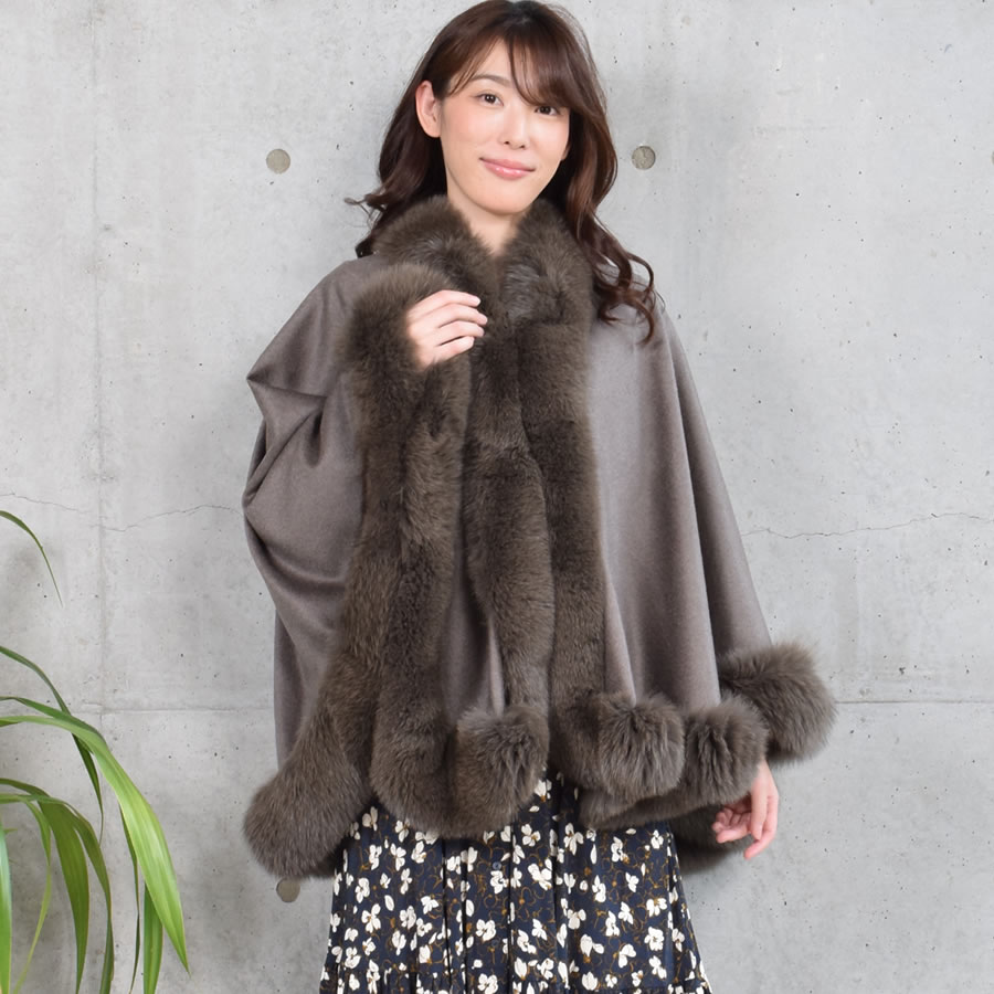 SS24 グッチ ベージュ/ブラウン リバーシブル カシミヤ ケープ ハヤシグチHayashiguchi - カシミヤケープ|Yahoo!ショッピング
