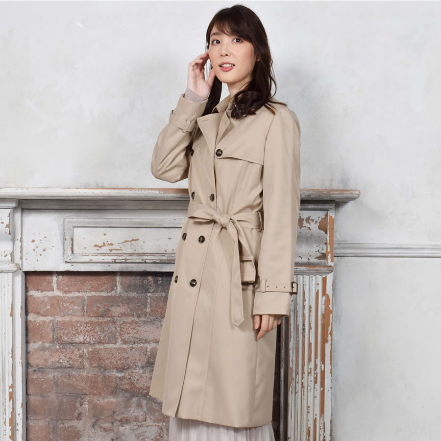 極美品◆LES MUES　トレンチコート 袖レース　L　大きめ　就活　入学式 極美品◇LES MUESトレンチコート 袖レースL大きめ就活入学式