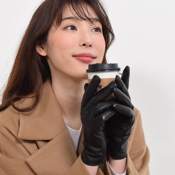 Merfirge エチオピアシープ レザー グローブ 手袋 羊革 スマホ対応