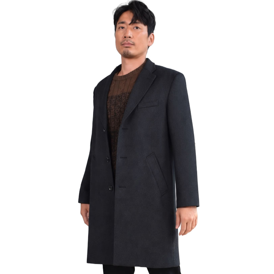 【値下げ◎】 SHAREEF / カシミヤ ウール チェスターコート ジャケット Merfirge チェスター コート メンズ カシミヤ カシミア ウール混