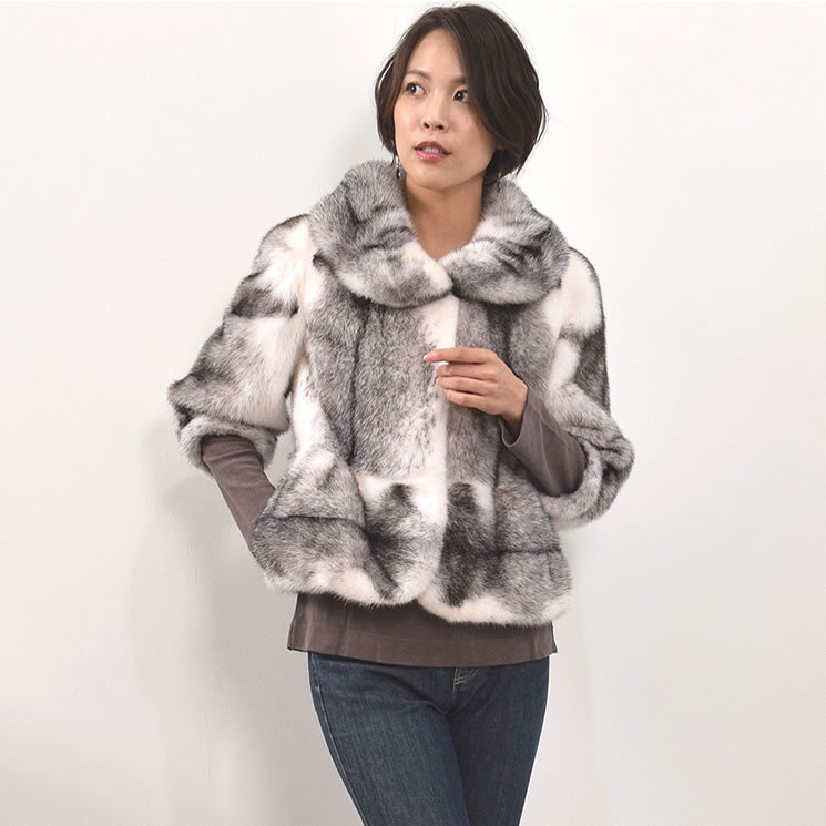 SAGA ブラッククロス ミンク ファージャケット (ms6839) : ハヤシグチ