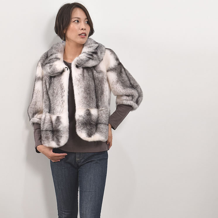 SAGA ブラッククロス ミンク ファージャケット (ms6839) : ハヤシグチ