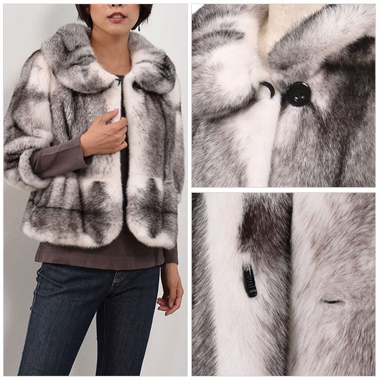 SAGA ブラッククロス ミンク ファージャケット (ms6839) : ハヤシグチ