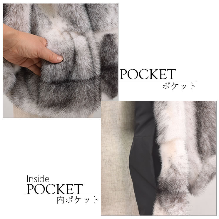 SAGA ブラッククロス ミンク ファージャケット (ms6839) : ハヤシグチ