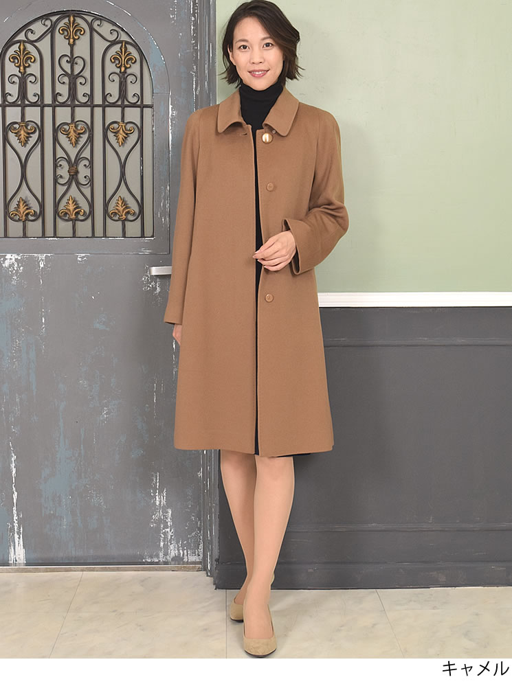 コートレディース カシミア 100% イタリア最高素材 カシミヤ 冠婚葬祭