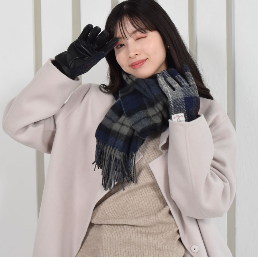 momo クレストブリッジ手袋＋マフラー momo クレストブリッジ手袋＋マフラー BLACK LABEL CRESTBRIDGE (Men