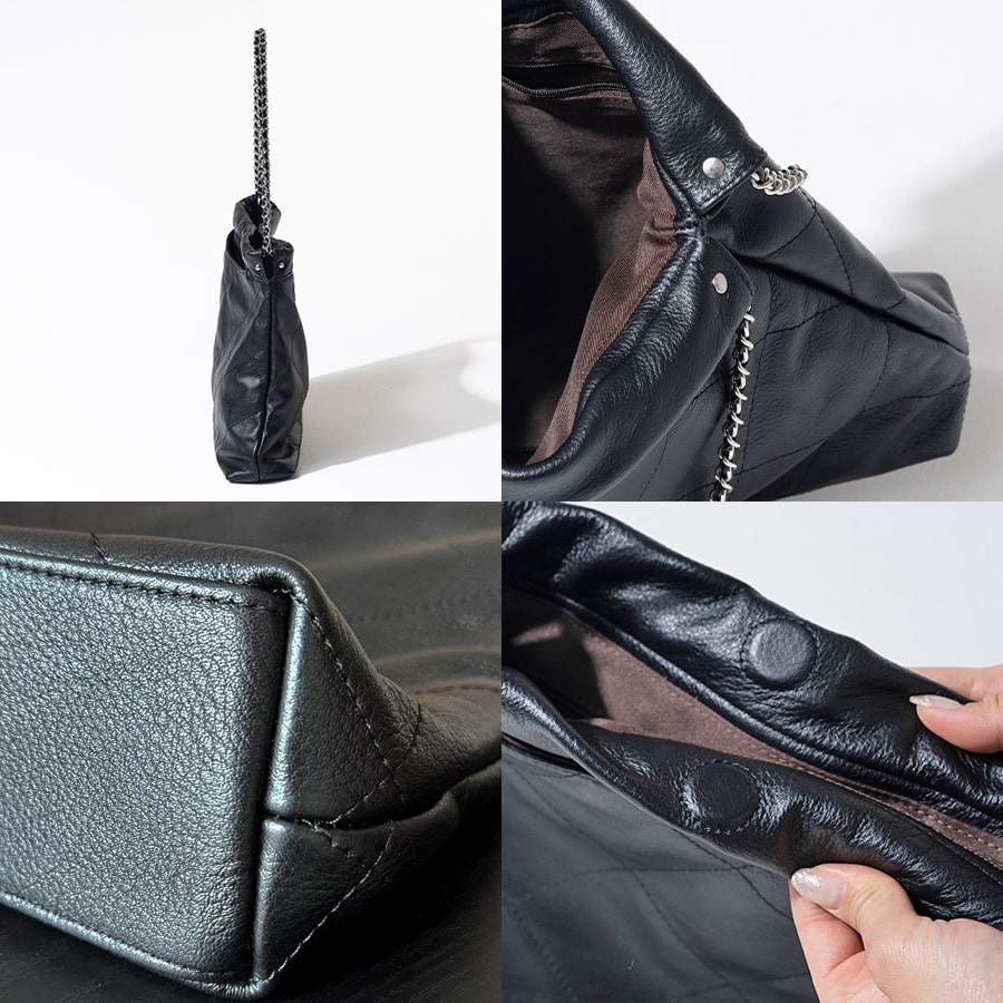 チェーンバッグ ショルダーバッグ 本革 牛革 キルティング【 barmed バルメド】