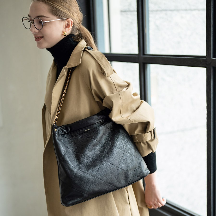 チェーンバッグ ショルダーバッグ 本革 牛革 キルティング【 barmed バルメド】