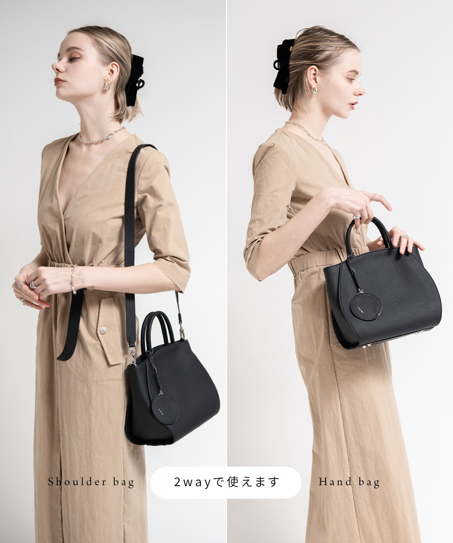 本革 2way ショルダーバッグ コインケース付属　ハンドバッグ セレモニーバッグ