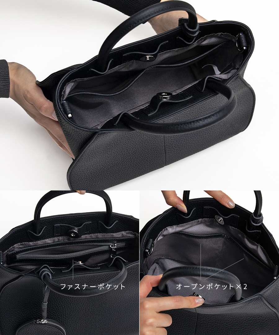 本革 2way ショルダーバッグ コインケース付属　ハンドバッグ セレモニーバッグ