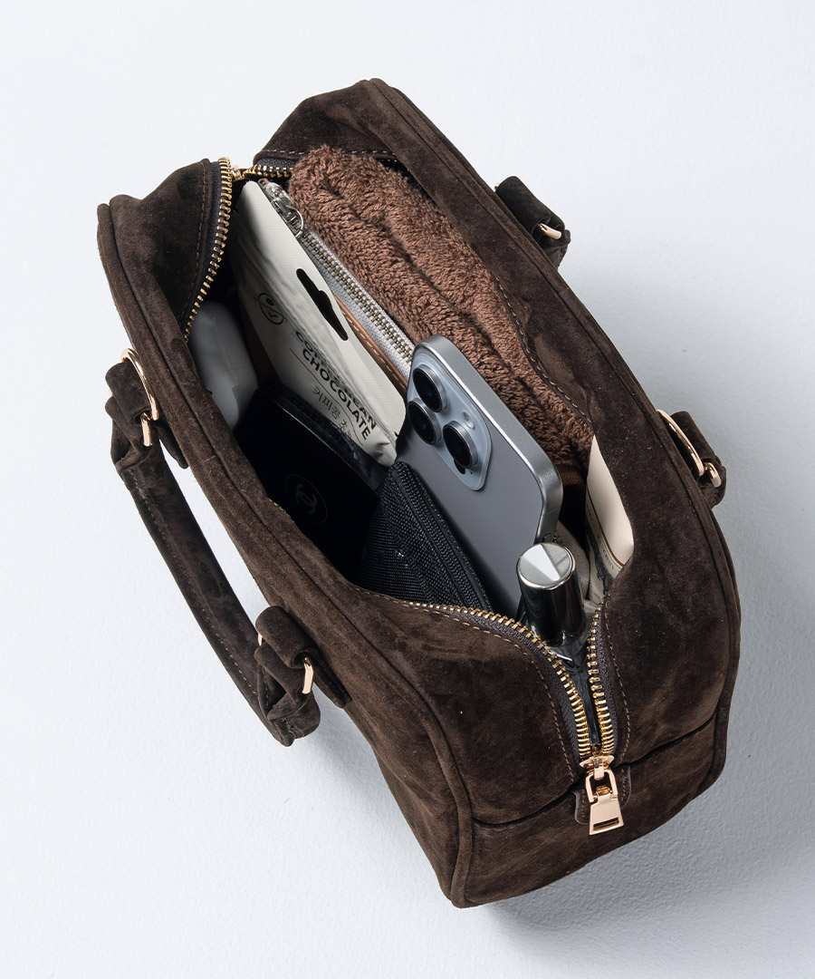 本革 スウェード 2way ショルダーバッグ ハンドバッグ【 Baby Donusa ベイビードヌサ 】