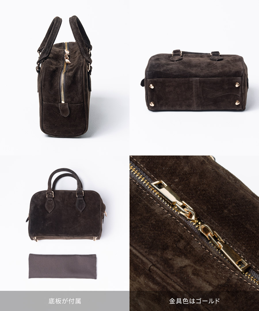 本革 スウェード 2way ショルダーバッグ ハンドバッグ【 Baby Donusa ベイビードヌサ 】