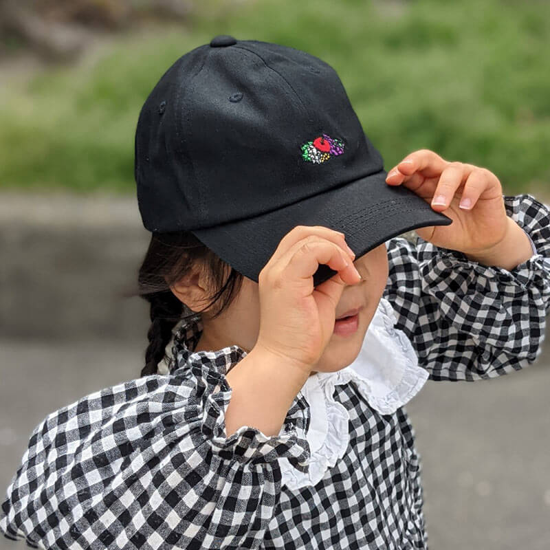 キッズ 帽子 おしゃれ「 FRUIT OF THE LOOM フルーツオブザルーム ロゴ エンブレム ローキャップ キッズサイズ 」  :fruitkids-cap:バッグブランド HAYNI 通販 