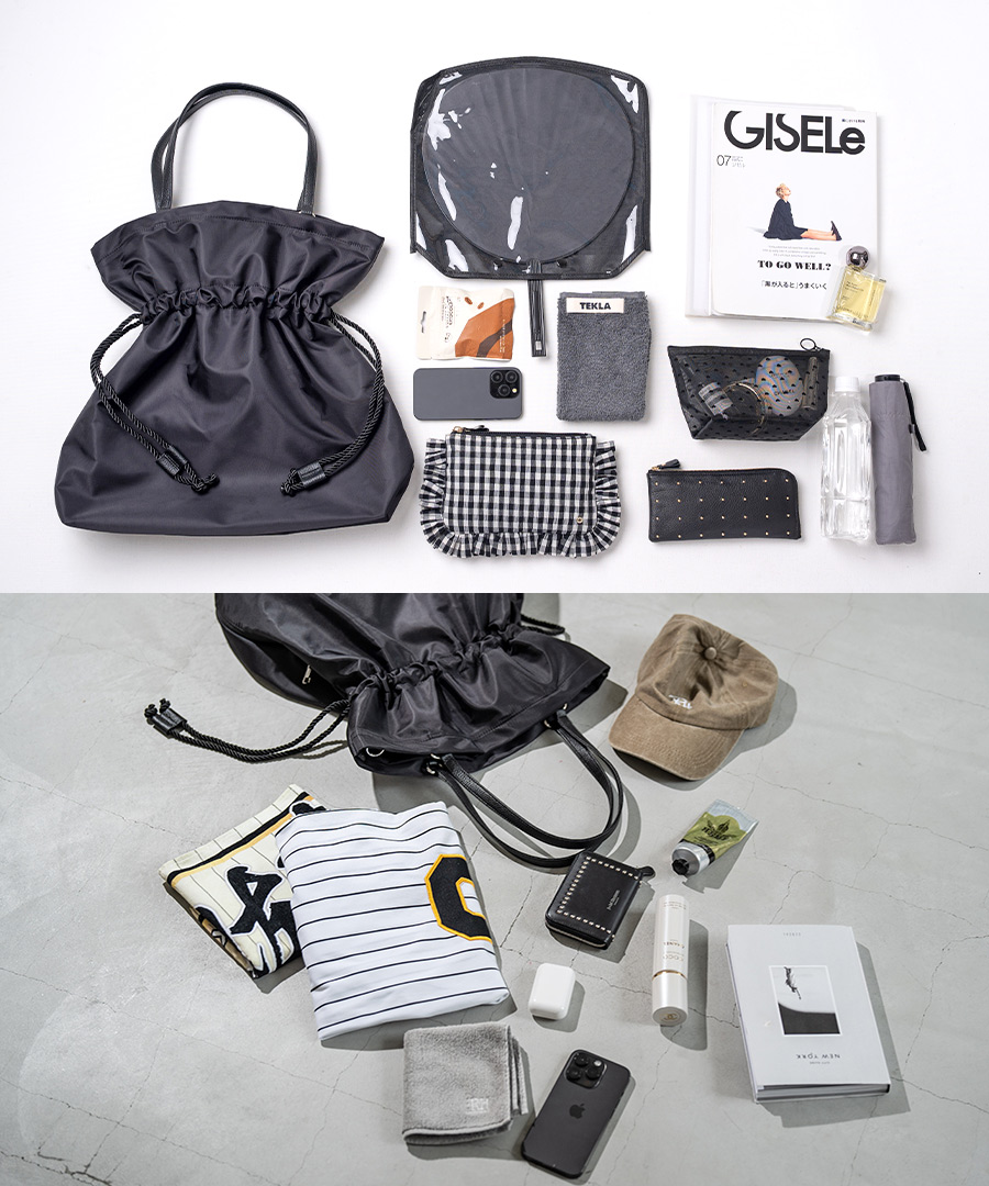 巾着 ショルダーバッグ トートバッグ 【gosare-L ゴサレLサイズ】