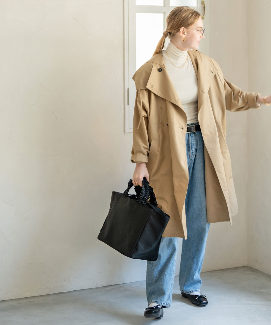 フリルナイロントートバッグ「第2世代・改良版 Lifuka Nylon リフカナイロン Lサイズ」