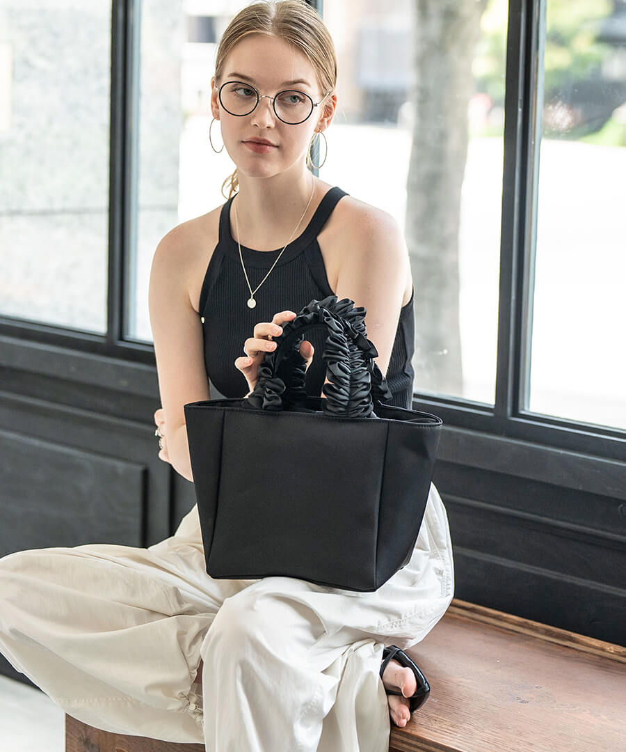 フリルナイロントートバッグ「第2世代・改良版 Lifuka Nylon リフカナイロン Sサイズ」