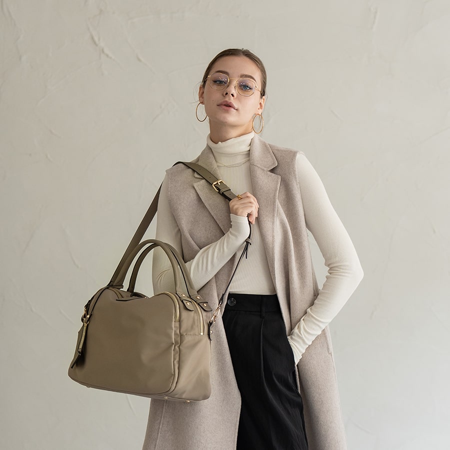 2way ナイロン トートバッグ ショルダーバッグ【Nylon Loche L ナイロンロシェ L サイズ 2way】