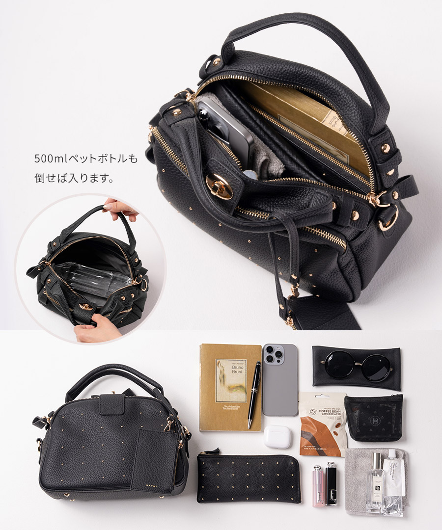 HAYNI（ヘイニ） 本革 ショルダーバッグ レディース パスケース付