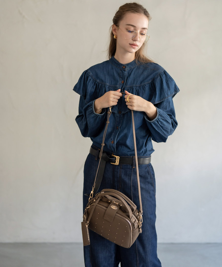 HAYNI（ヘイニ） 本革 ショルダーバッグ レディース パスケース付