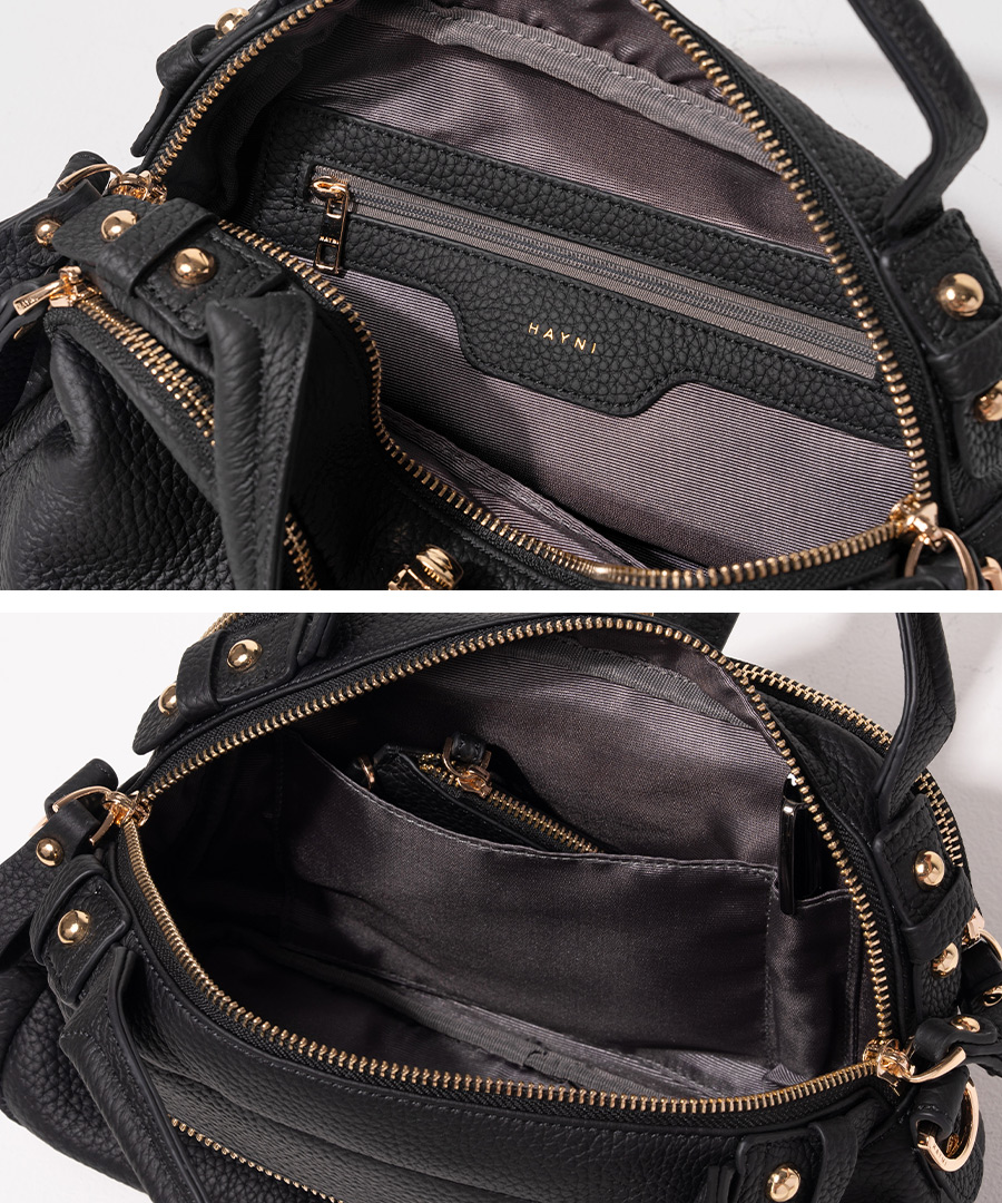 ショルダーバッグ ハンドバッグ レディース【 Nene Loche ネネロシェ｜HAYNI ヘイニ】トートバッグ 軽量 軽い 2way 斜めがけ バッグ 旅行 通勤 通学 シンプル おしゃれ 単色 黒 ブランド