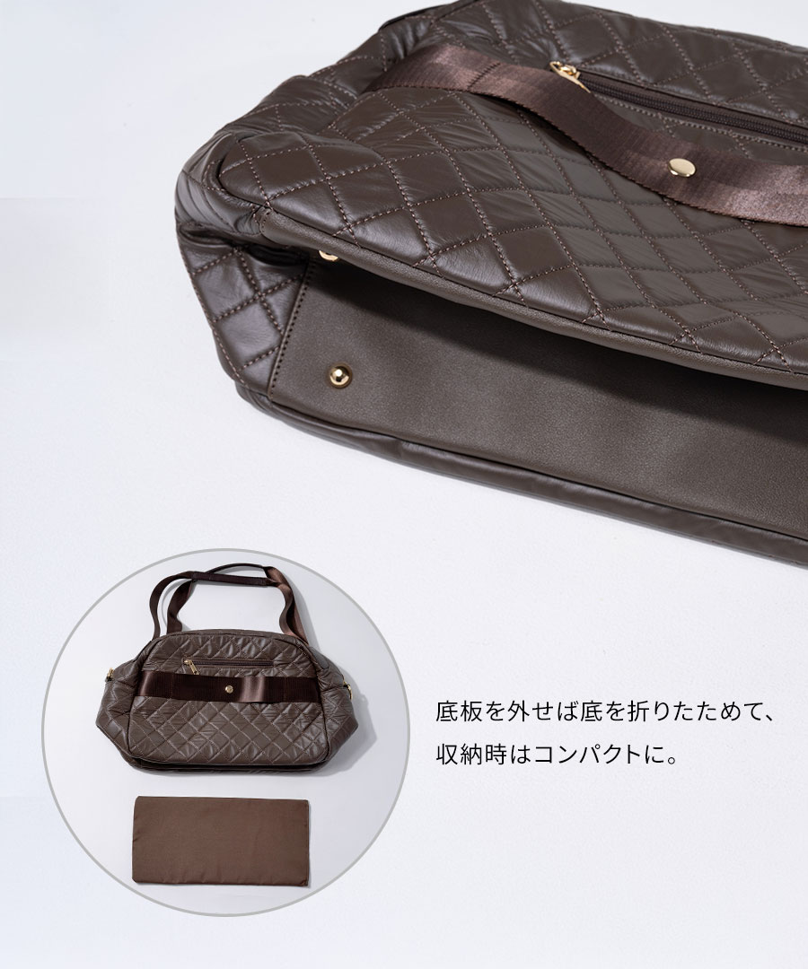 ボストンバッグ 旅行かばん レディース【第2世代・改良版 Loche Quilted Boston Bag ロシェキルティングボストン Lサイズ 】