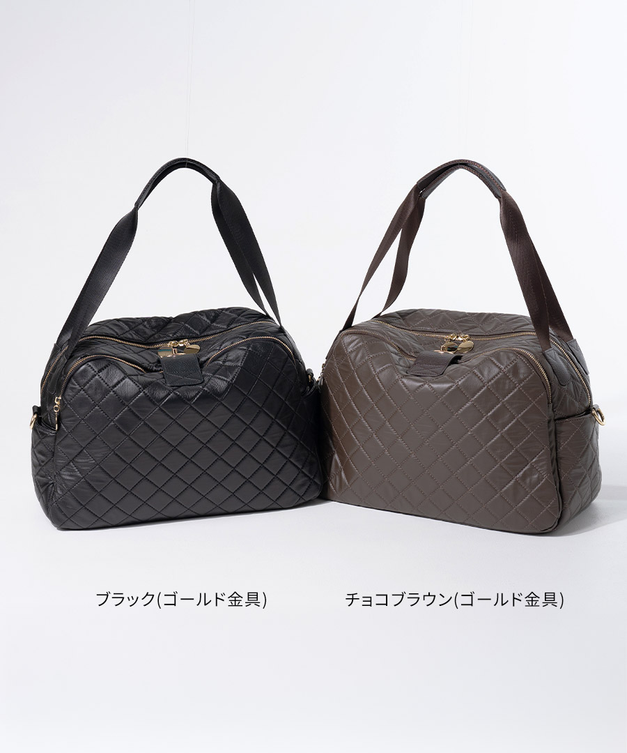 ボストンバッグ 旅行かばん レディース【第2世代・改良版 Loche Quilted Boston Bag ロシェキルティングボストン Lサイズ 】