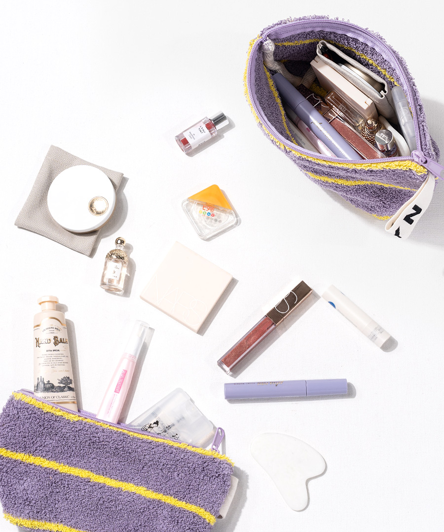 ポーチ コスメポーチ レディース【Luluana pouch ルルアナポーチ｜HAYNI ヘイニ】タオル地 タオル ストライプ 化粧ポーチ 小物入れ メイクポーチ 持ち歩き コンパクト 小さめ 旅行 かわいい おしゃれ 上品 軽い 軽量