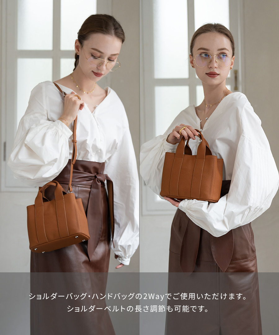本革2wayショルダーバッグハンドバッグミニレディース【Baby Luziny ベイビールジニー】