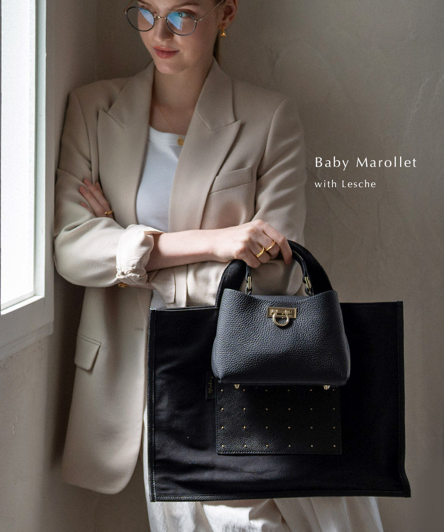 本革 ハンドバッグ 2way ショルダーバッグ レディース【Baby Marollet ベイビーマロエ】