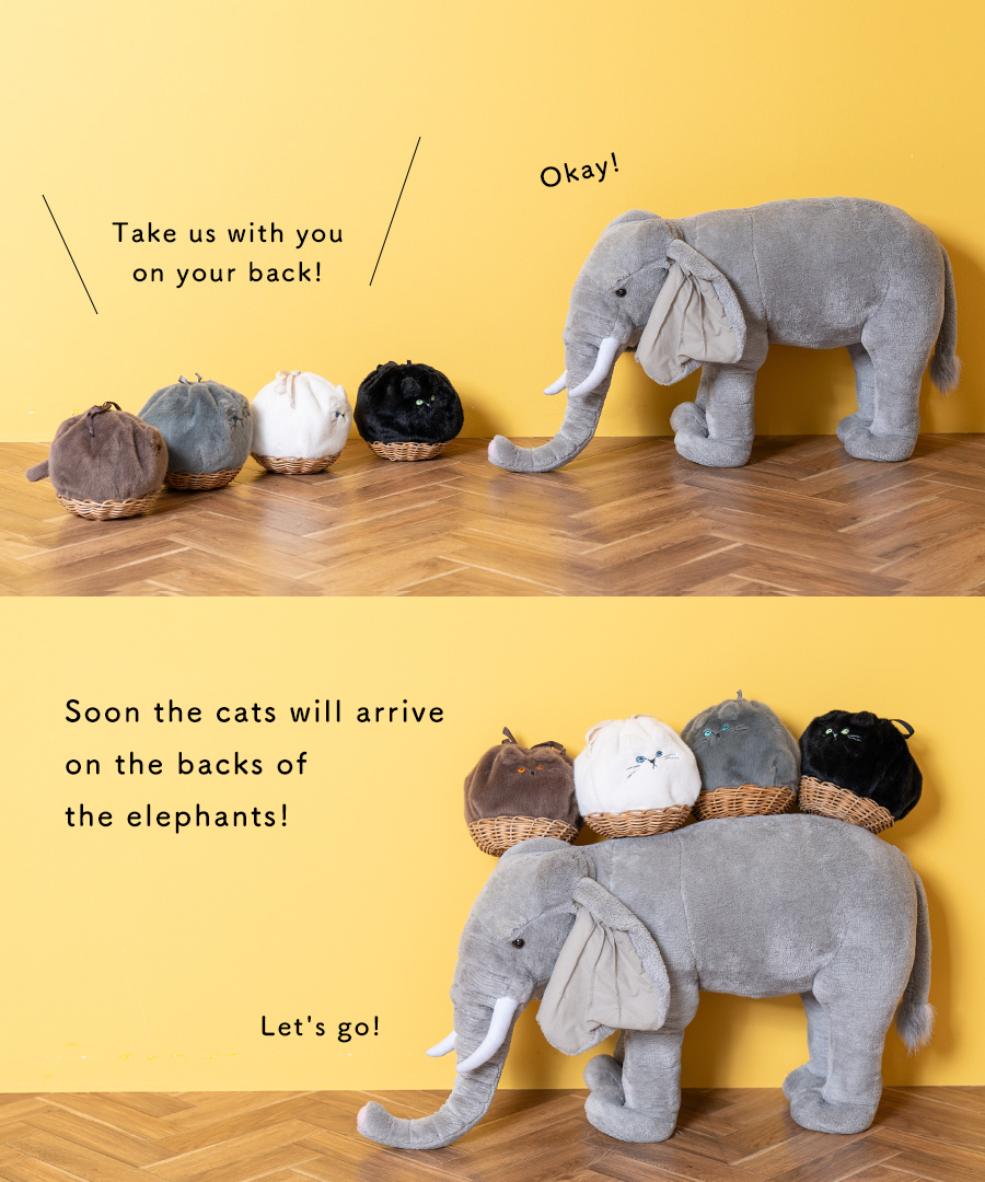 猫　ねこ　ネコ　バッグ　ファー　ショルダーバッグ　リボン　巾着【 minetpanifur ミネットパニファー】