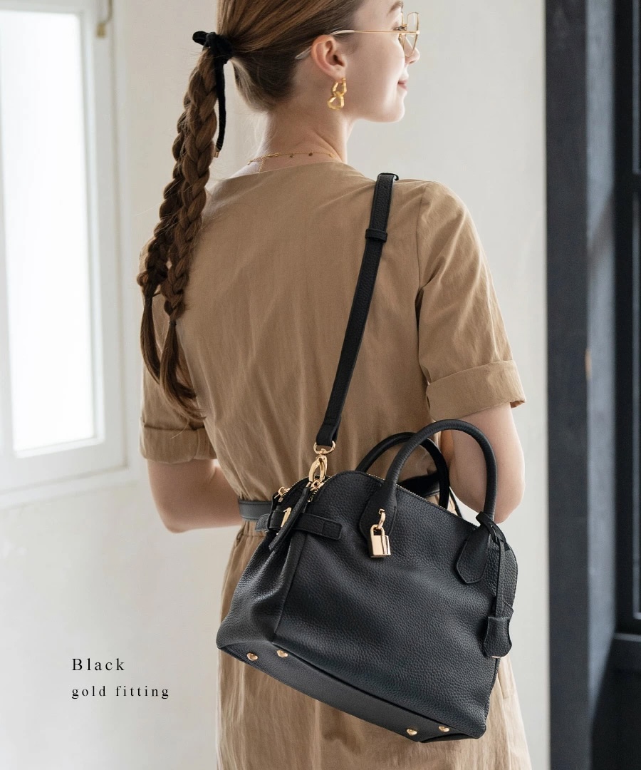 2way ショルダーバッグ ハンドバッグ レディース ファスナー付き 本革 トートバッグ【 Orietto オリエット 】