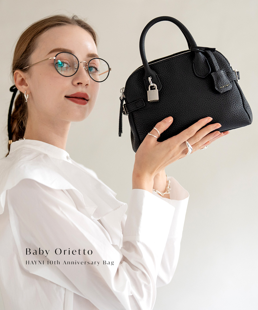 本革 2way ハンドバッグ ショルダーバッグ レディース【Baby Orietto ベイビーオリエット｜HAYNIヘイニ】斜めがけバッグ 小さめ ハンドバッグ カデナ 上品 おしゃれ かわいい シンプル きれいめ オケージョン 底鋲