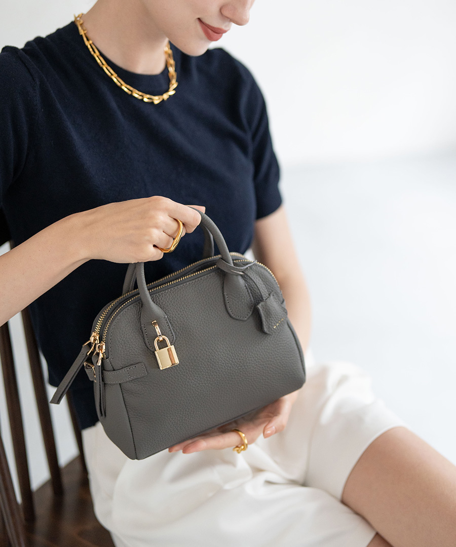 本革 2way ハンドバッグ ショルダーバッグ レディース【Baby Orietto ベイビーオリエット｜HAYNIヘイニ】斜めがけバッグ 小さめ ハンドバッグ カデナ 上品 おしゃれ かわいい シンプル きれいめ オケージョン 底鋲