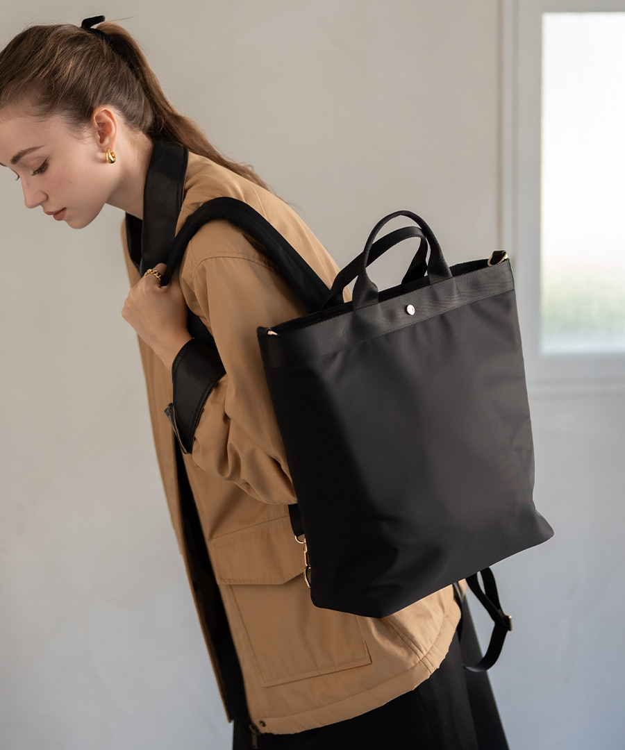 撥水 縦型 3way リュック ショルダーバッグ トートバッグ レディース【第2世代・改良版 Serem セレム】