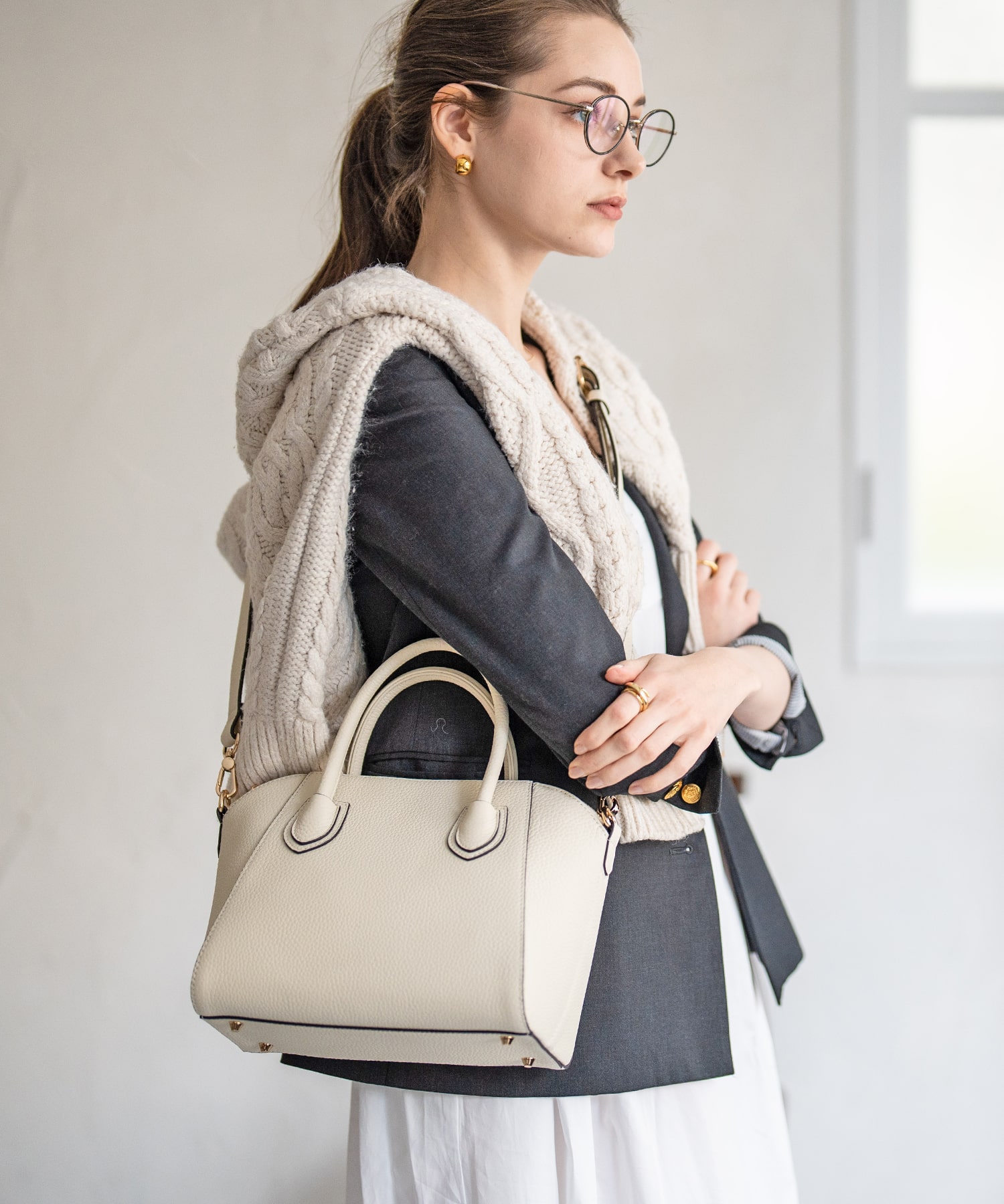 2way ショルダーバッグ レディース 本革 ボストンバッグ レザー シエナ