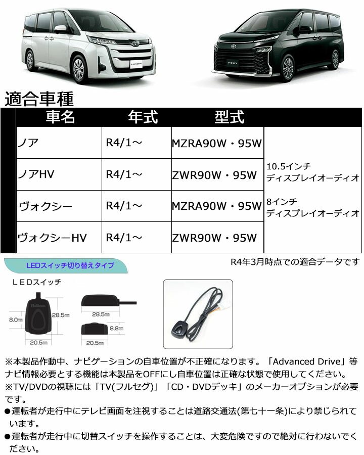 ヴォクシー 10.5インチ・8インチディスプレイオーディオ用 トヨタ
