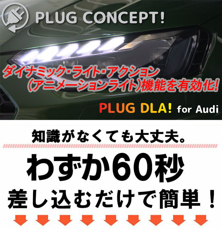 アウディ Q8/RSQ8 (F1) ダイナミックライトアクションを有効化 Audi