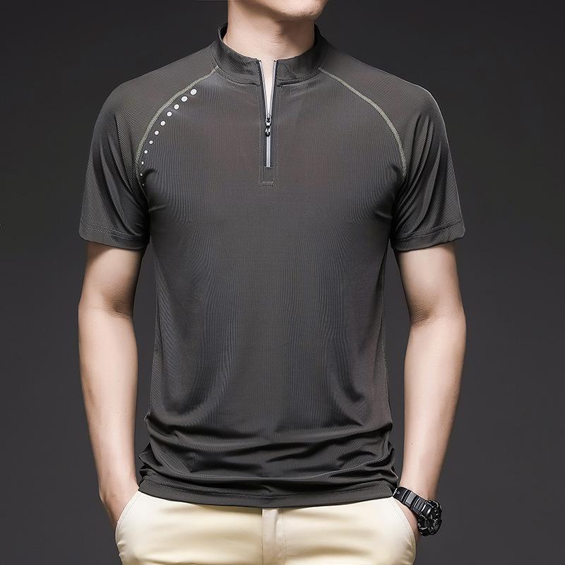 ゴルフウェア ゴルフシャツ ゴルフ ポロシャツ メンズ ビジネス対応 半袖 春 春夏 ポロ POLO 上品 シャツ poloshirt スウェット｜haze-grass｜06