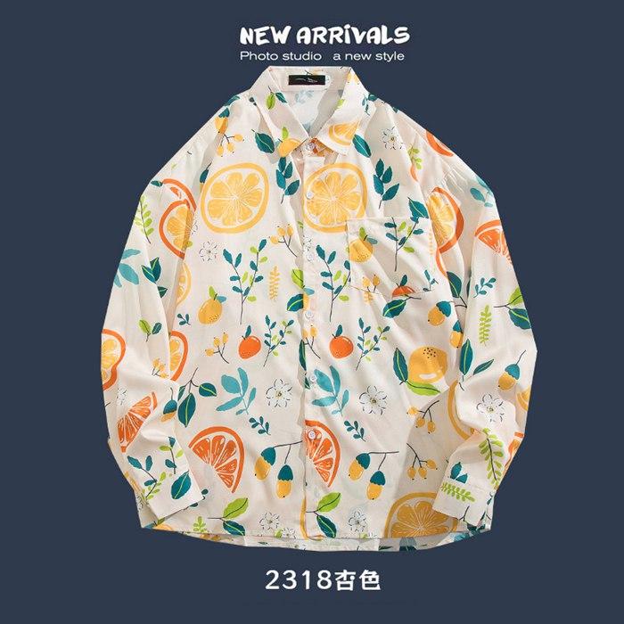 シャツ メンズ アロハシャツ 長袖 花柄シャツ カジュアルシャツ 総柄 開襟 スリム 細身 メンズシャツ 長袖シャツ トップス 柄シャツ | ブランド登録なし | 06