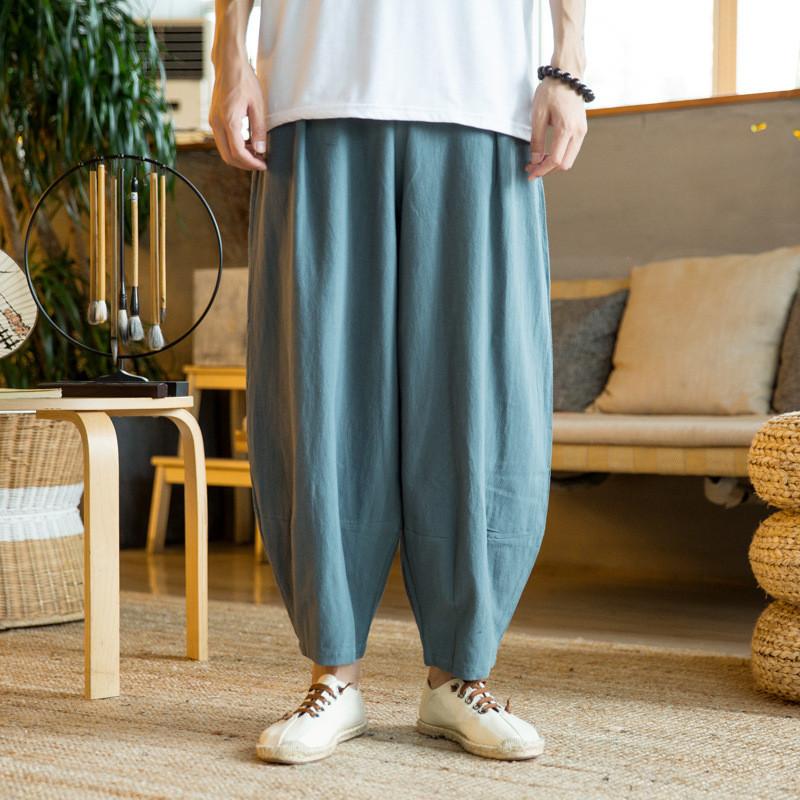 サルエルパンツ メンズ ロング リネン ワイドパンツ アラジンパンツ ズボン チノパン パンツ ボトムス 大きいサイズ カジュアル 父の日 プレゼント | ブランド登録なし | 04