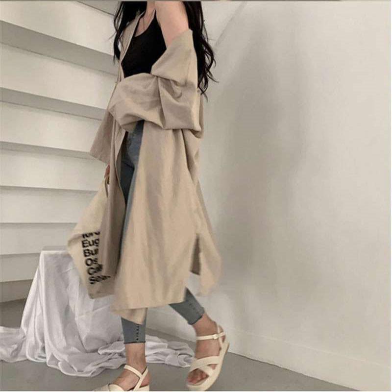 シャツ レディース ロング 長袖 ブラウス ロングシャツ カーディガン シャツワンピース 春 夏 春服 夏服 きれいめ チュニック トップス 羽織 | ブランド登録なし | 03