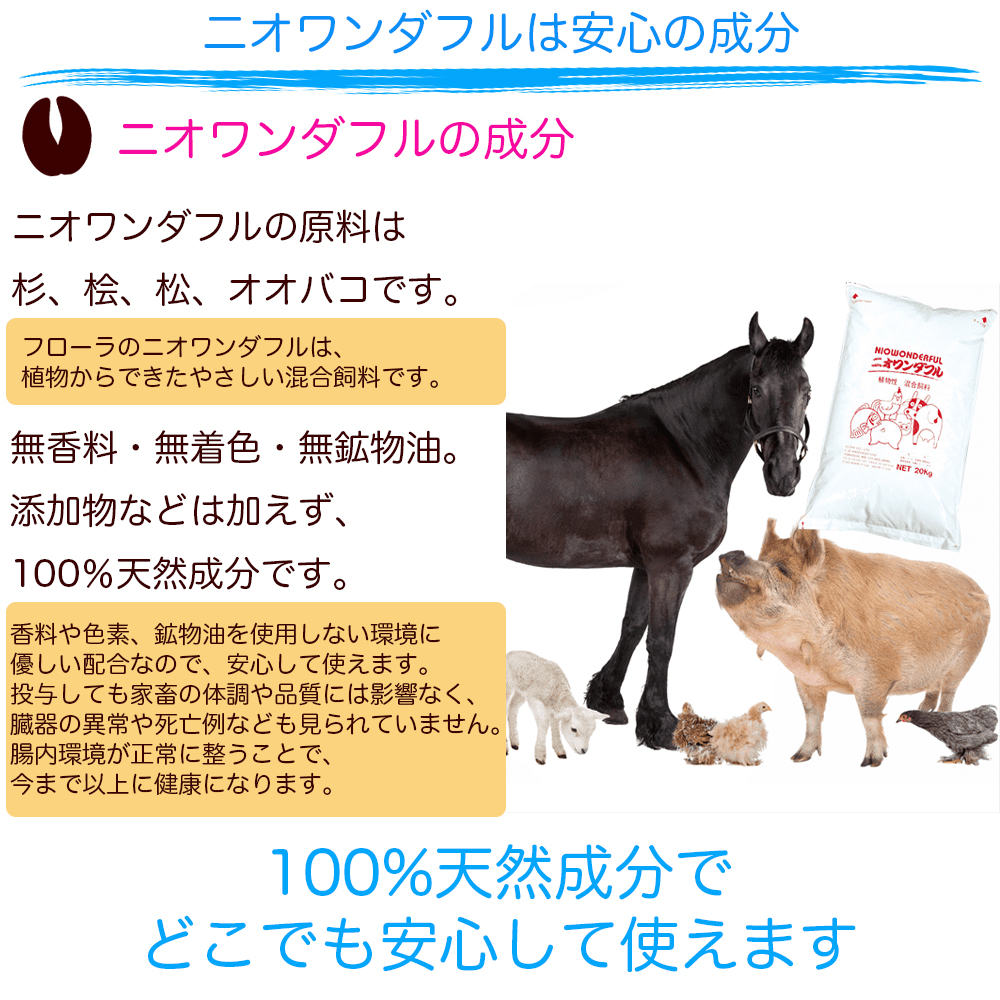 フローラ 【メーカー公式】フローラ(Flora) 動物の元気に混合飼料 ニオ