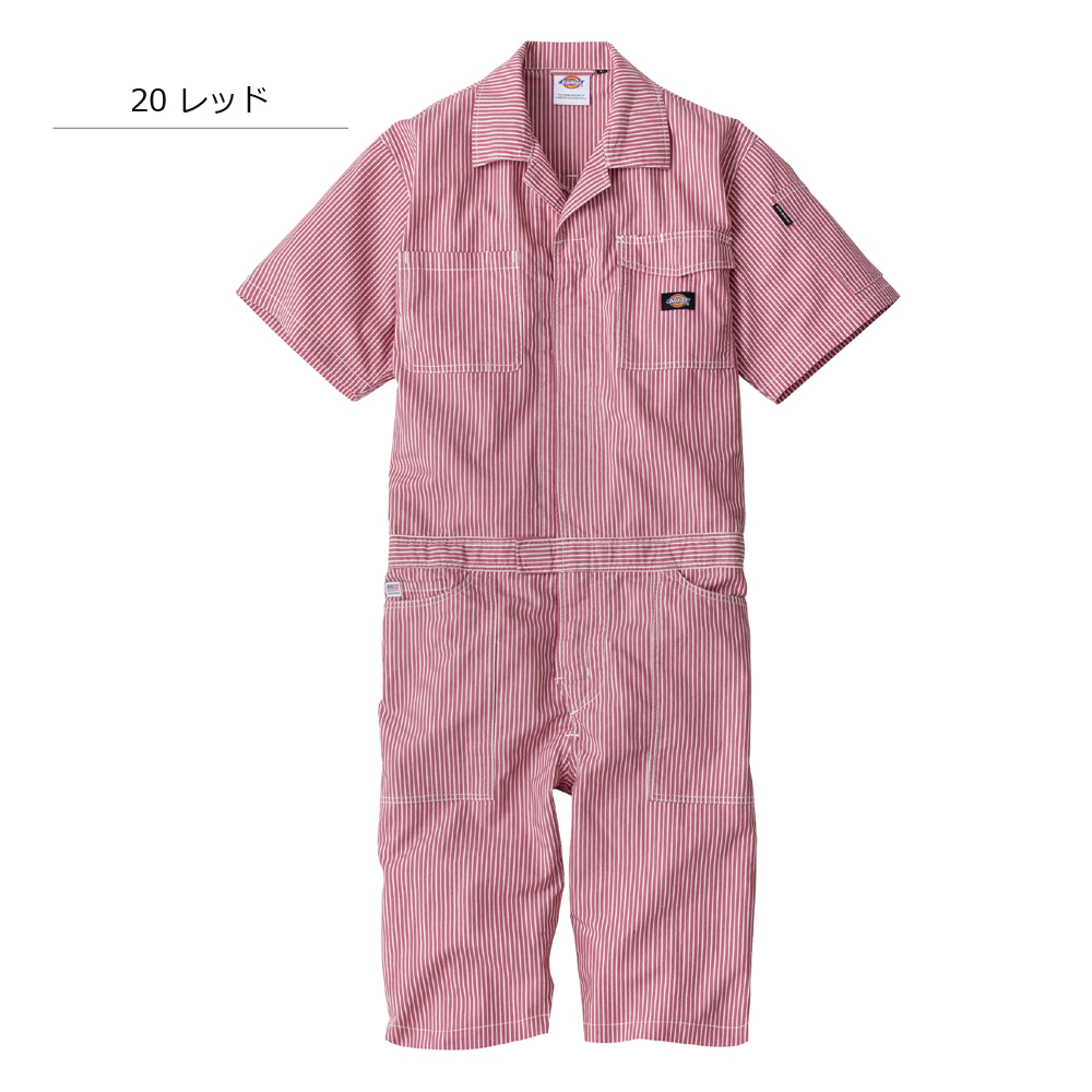 ①ディッキーズ　D-7104　1.ネイビー　3L　半袖ツナギ　ショート丈 ディッキーズ D-7104 1.ネイビー 3L 半袖ツナギ ショート丈