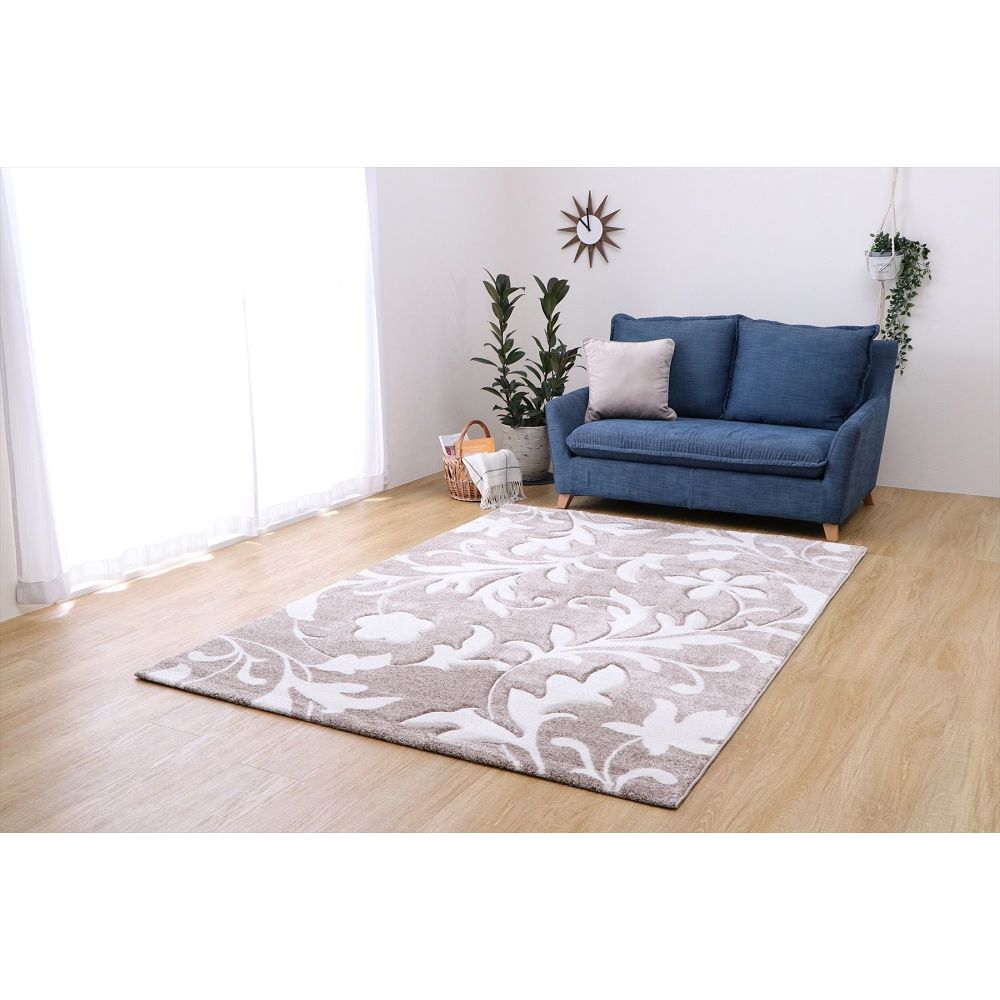 イケヒコ ウィルトン ラグ ネム 選べる2色 ブラック ベージュ 200