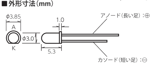 エレキット 高輝度 LED 電球色 3mm AP-L14 ELEKIT EKジャパン 工作   自由研究 | EKジャパン | 02