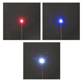 エレキット コード付きチップ LED 赤・青・白ミックス AP-L25 ELEKIT EKジャパン 工作   自由研究