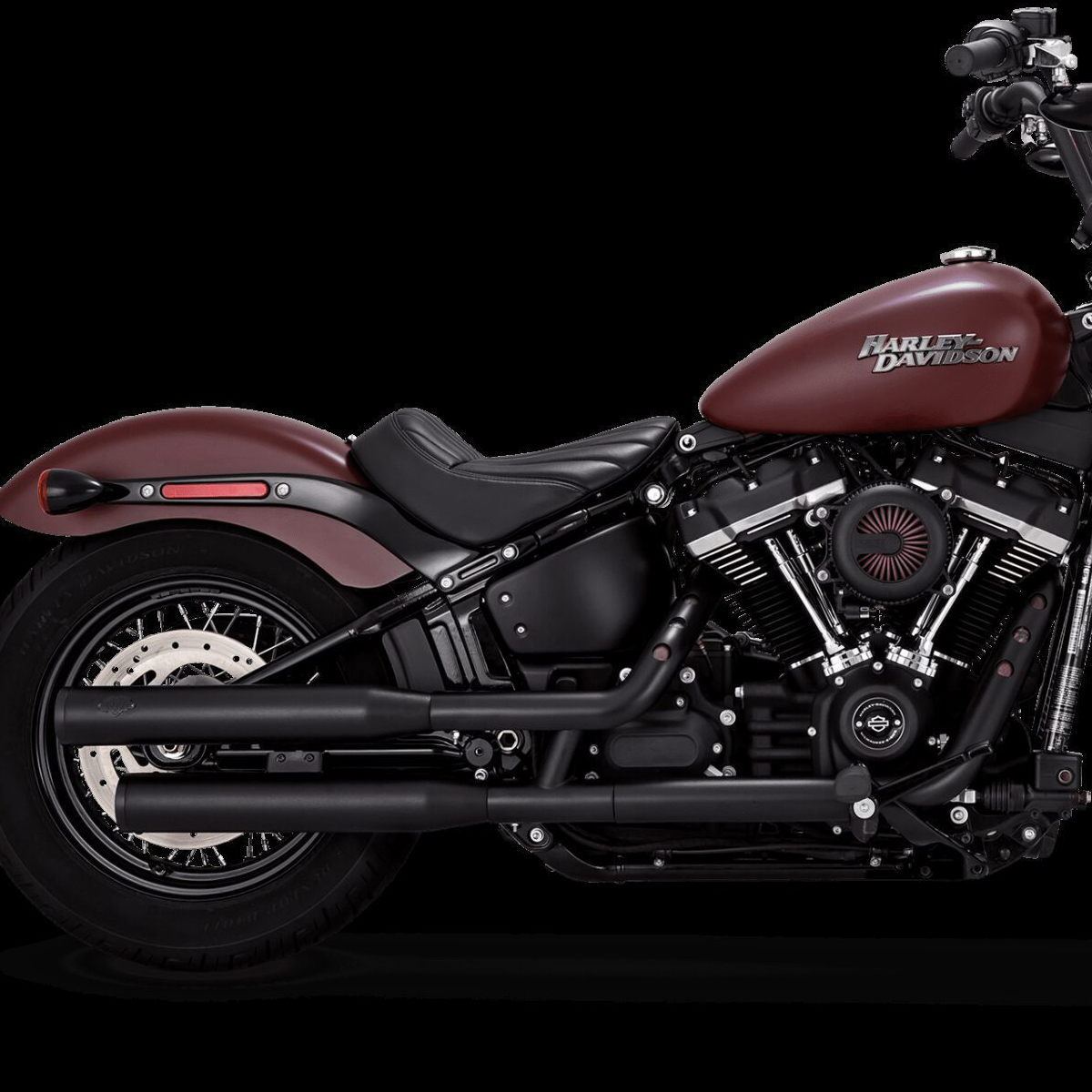 Vance & Hines 46312 ハーレー M8 ソフテイル エリミネーター300 スリップオンマフラー(ブラック) PCX仕様