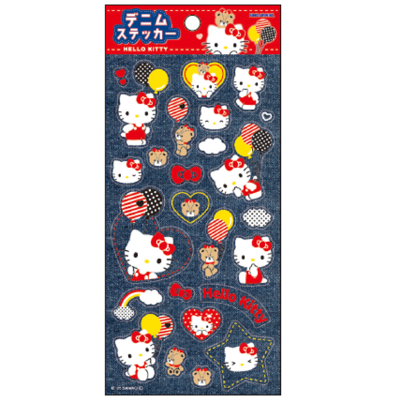サンリオ ハローキティ キティ デニムステッカー シール ステッカー