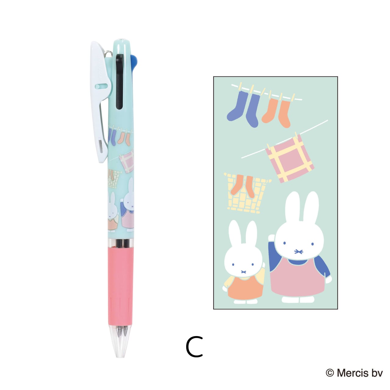 ミッフィー ジェットストリーム ボールペン 3色 miffy グッズ キャラクター 筆記用具 文房具 文具 3色ボールペン 赤 黒 青 ペン  0.5mm 三菱鉛筆 JETSTREAM EB374