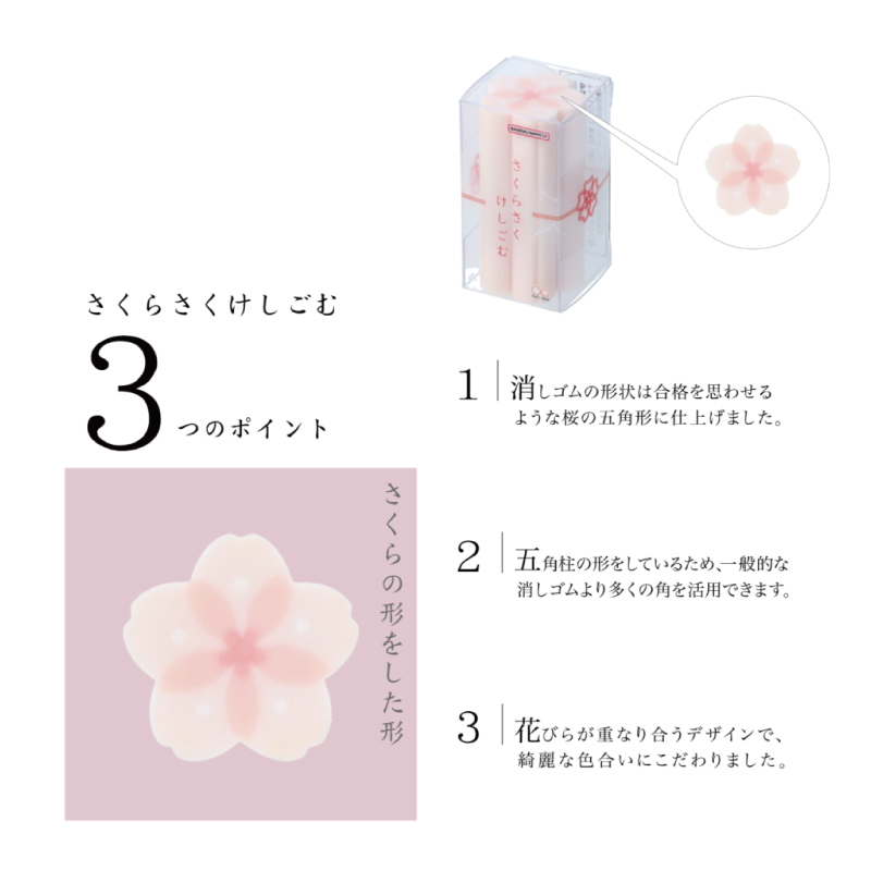 筆記具 Sakusaku さくらさくえんぴつ さくらさくけしごむ セット 文房具 文具